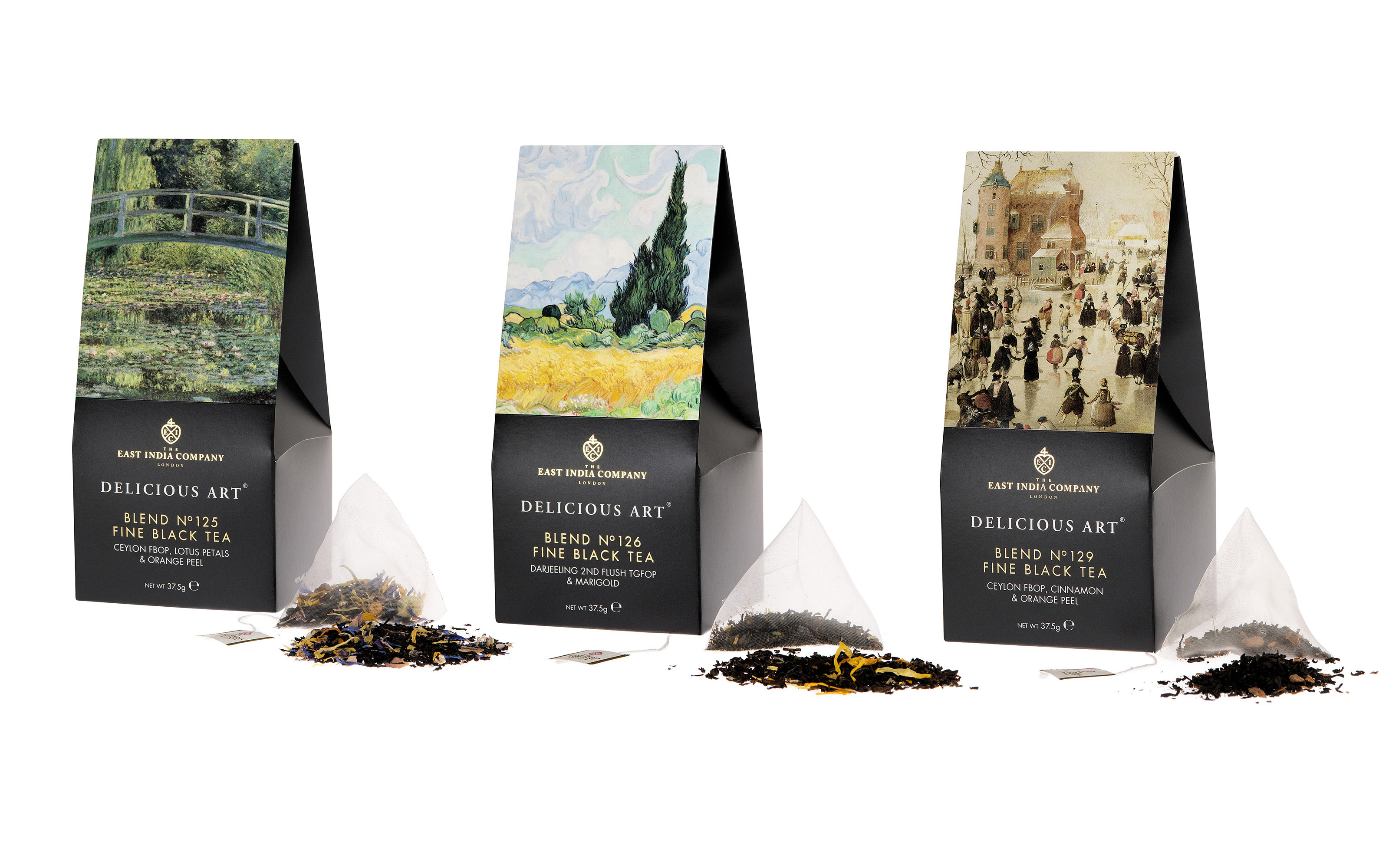 Expanded pack shots, tea and tea bags, photography